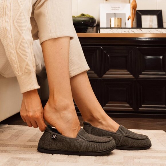 Women's Two Tone Blue Gray Hoodback Removable Rubber Insole Slipper Boot shoes - Picture 2 of 6